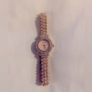 Gold and Crystal Watch